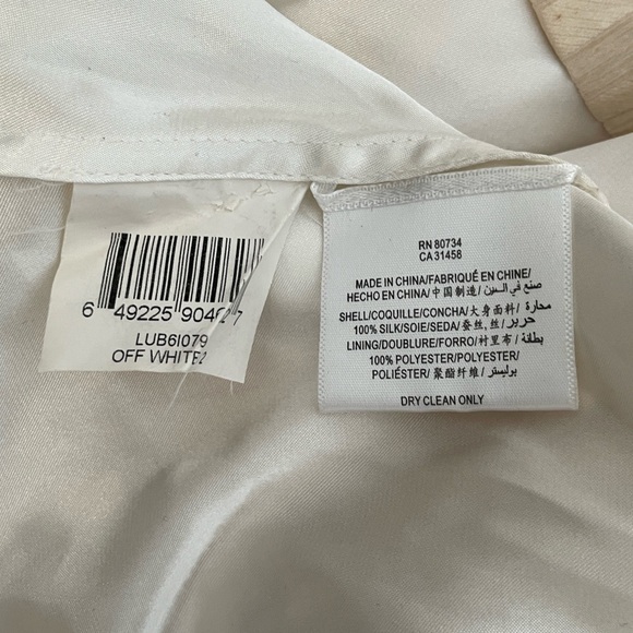 BCBGMaxAzria Strapless Off White Pleated Silk Mini Dress - Picture 4 of 15